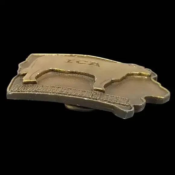 Vintage‎ Iowa Cattlemen's Association Belt Buckle Unique ICA Farm Collectible